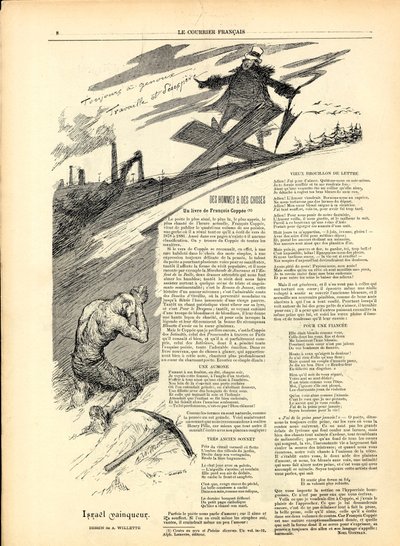 Le Courier anglais, Satirique en N & B - Adolphe Leon Willette
