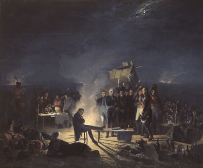 Bivouac de Napoléon sur le champ de bataille de Wagram dans la nuit du 5 au 6 juillet 1809 - Adolphe Roehn