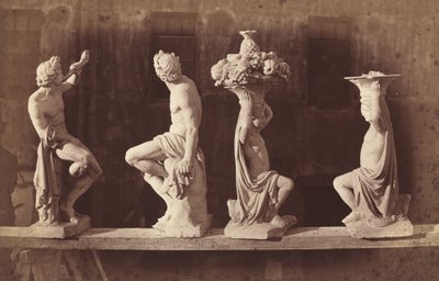 Four Statues,c. 1868 (photo) - Adolphe Terris
