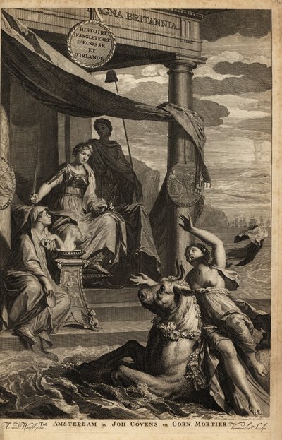 Frontispice allégorique avec Europa, Zeus et Thémis - Adriaan van der (after) Werff