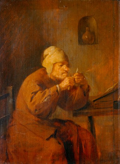 Le tailleur de plumes - the quill sharpener ... - Adriaen Brouwer