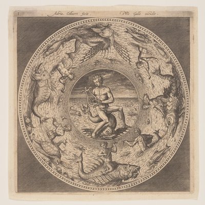 Arion sur un dauphin entouré d
