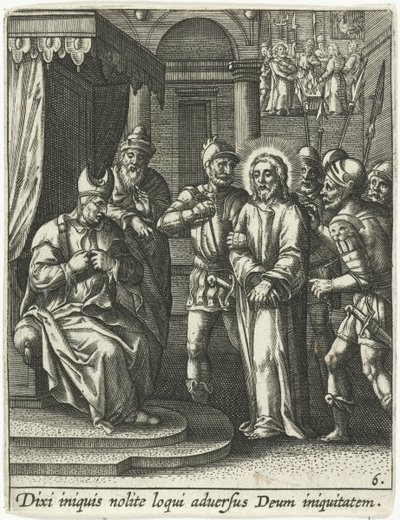 Le Christ devant Caïphe - Adriaen Collaert