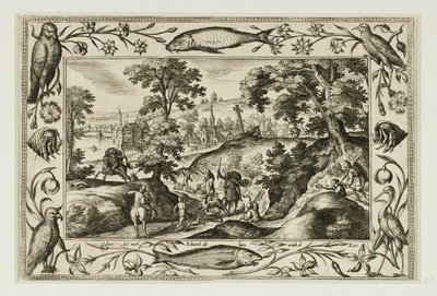 Chasse au cerf, à partir de paysages avec des scènes de l