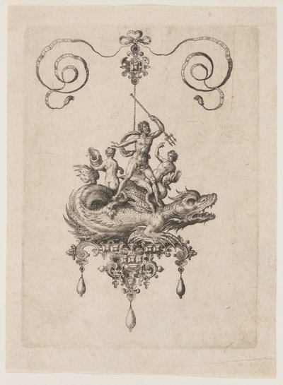 Modèles de pendentifs avec des monstres marins - Adriaen Collaert