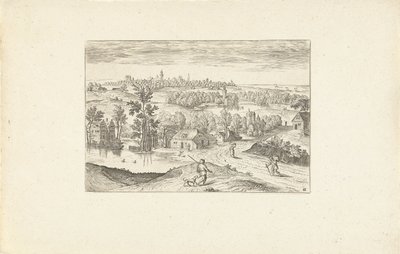 Paysage avec un étang (Landschappen rond Antwerpen) - Adriaen Collaert