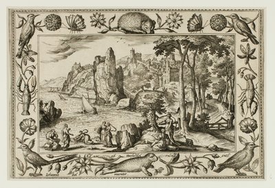 La fille du pharaon retrouvant Moïse, extrait de Paysages avec scènes de l