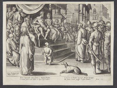 Saint Paul devant Festus et Agrippa - Adriaen Collaert