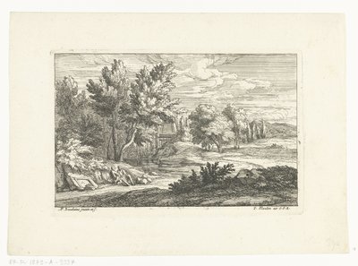 Paysage avec monument funéraire - Adriaen Frans Boudewyns