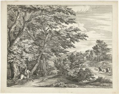 Paysage avec chasse au cerf - Adriaen Frans Boudewyns