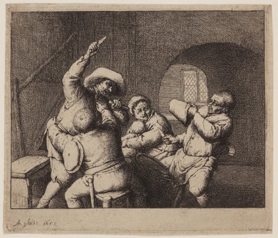 Combat au couteau - Adriaen Jansz. van Ostade