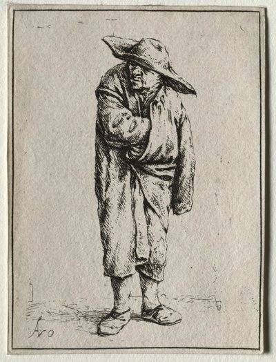Paysant avec sa main dans son manteau - Adriaen Jansz. van Ostade