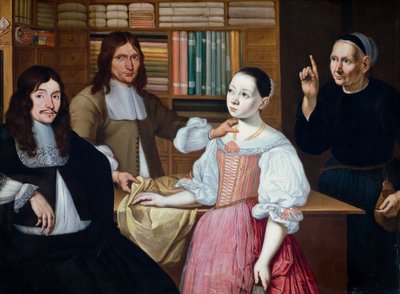 Dans la boutique de Draper - Adriaen van Bloemen