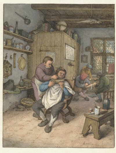 Barbierswinkel - Adriaen van Ostade