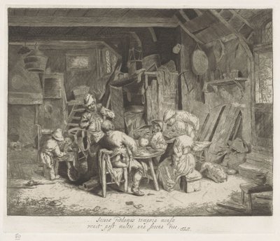Paysans à un repas dans une auberge - Adriaen van Ostade
