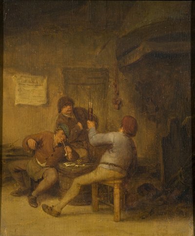 Paysans buvant et fumant - Adriaen van Ostade