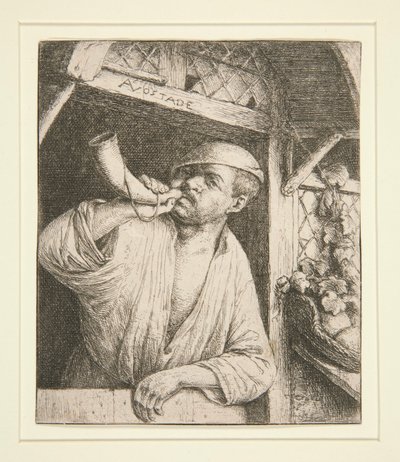 Le boulanger sonnant son cor - Adriaen van Ostade