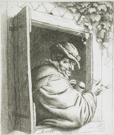 Le fumeur à la fenêtre - Adriaen van Ostade