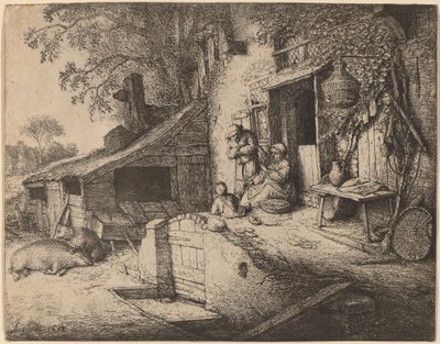 La Fileuse - Adriaen van Ostade