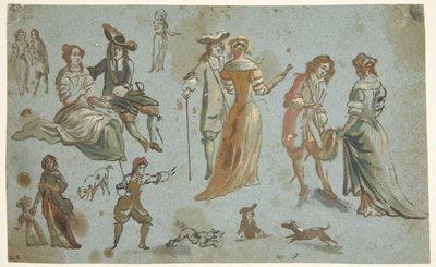Études de figures - Adriaen van de Velde