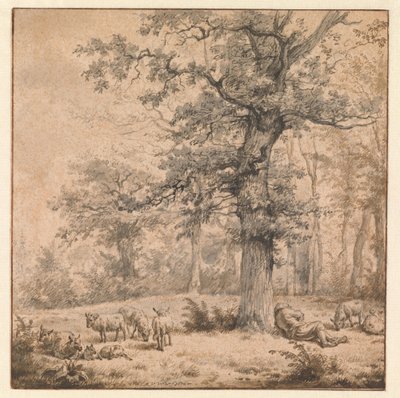 Paysage avec un berger endormi - Adriaen van de Velde