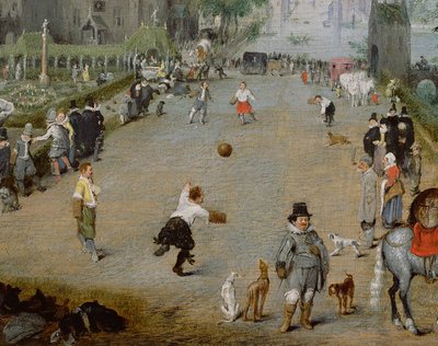 Jeu de Paume devant un palais de campagne - Adriaen van de Venne