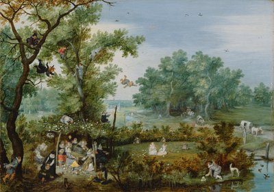 Une joyeuse compagnie dans un arbre - Adriaen van de Venne