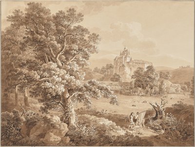 Pêcheurs sur la rivière Zschopau près du château de Kriebstein, Saxe - Adrian Zingg