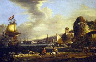 Le port de Gênes, vers 1660 (huile sur toile) - Adrian van der Cabel