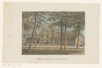 Vue de la fabrique de nattes et de jute à Willemsoord - Adrianus Hidde Heremiet Voorhorst (possibly)