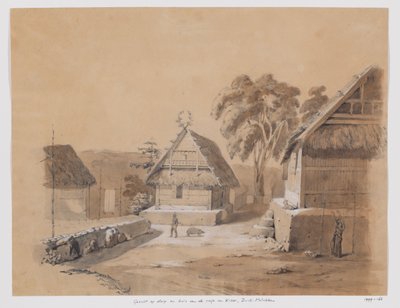 Vue sur le village et la maison du raja de Kisar, Moluques du Sud - Adrianus Johannes Bik
