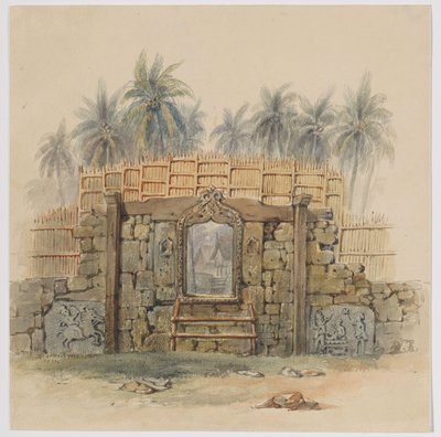 Mur de corail avec ouverture encadrée vers le village de Dula (Dullah), île de Dullah, îles Kai, Moluques du Sud-Est - Adrianus Johannes Bik