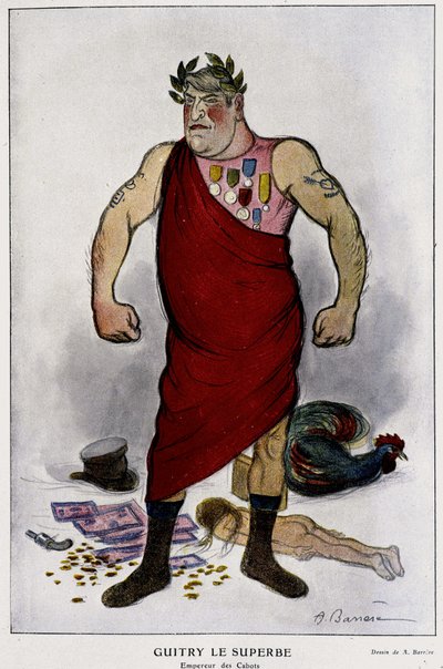 Guitry le Superbe, Empereur des Cabots. Comédien, dramaturge et réalisateur du cinéma français - dans « Fantasio » du 01/12/1911 - Adrien Barrere