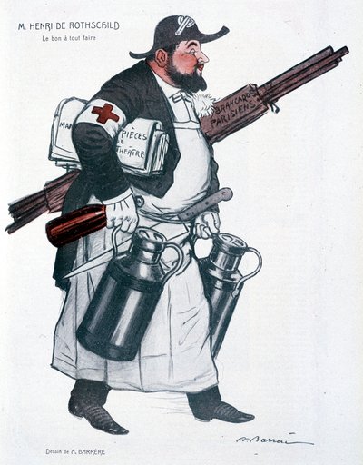 Henri de Rothschild - par Barrère, dans « Fantasio » du 01/10/1907 - Adrien Barrere