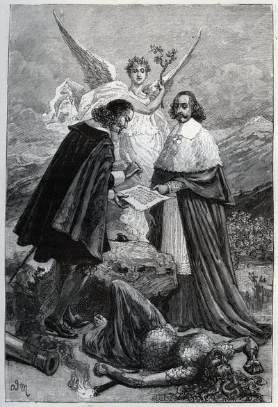 Allégorie du Traité de paix des Pyrénées du 7 novembre - Adrien Emmanuel Marie