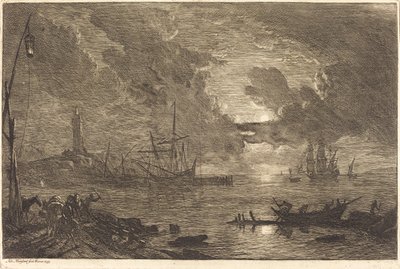 Port au clair de lune - Adrien Manglard