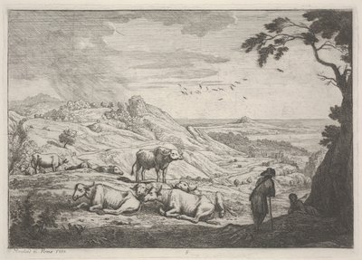Paysage avec vaches - Adrien Manglard