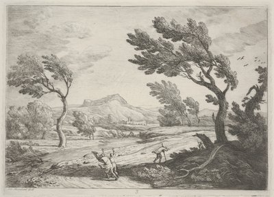 Paysage avec voyageurs par grand vent, c.1753 - Adrien Manglard