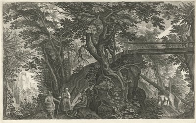 Paysage forestier avec un pont - Egidius  Sadeler (II)