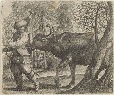 Fable du buffle et du fermier - Egidius  Sadeler (II)