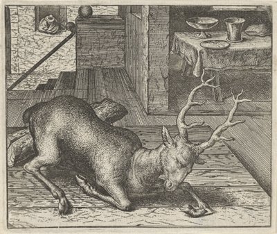 Fable du cerf ivre - Egidius  Sadeler (II)