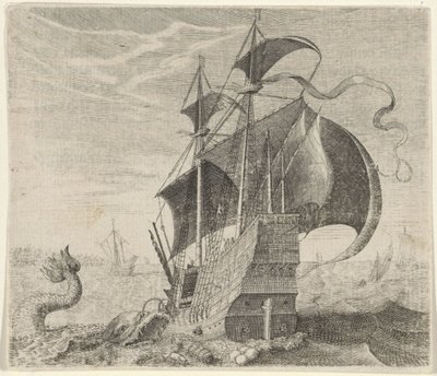 Fable du navire et de la baleine - Egidius  Sadeler (II)