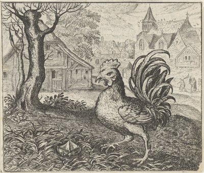 Fable du coq et du diamant - Egidius  Sadeler (II)