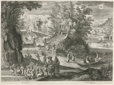 Mai et juin (Les douze mois dans six paysages italiens) - Egidius  Sadeler (II)