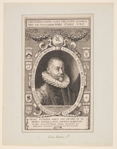 Anselm Boethius de Boodt, médecin de Rodolphe II - Aegidius Sadeler II