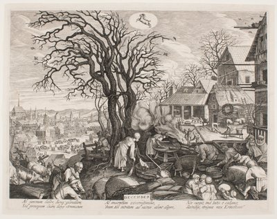 Décembre, de la série "Les Douze Mois" - Aegidius Sadeler II