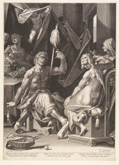 Hercule et Omphale - Aegidius Sadeler II
