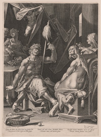 Hercule et Omphale - Aegidius Sadeler II