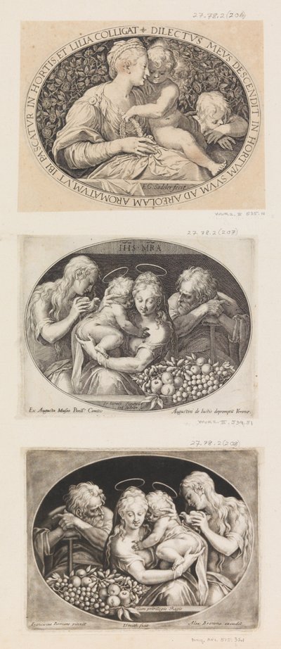Madone et Enfant avec Saint Jean - Aegidius Sadeler II