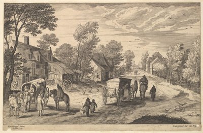 Chemin à travers un village - Aegidius Sadeler II